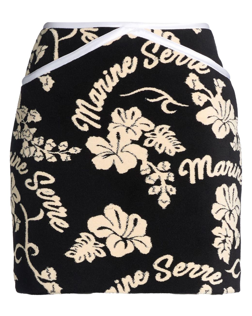 MARINE SERRE Black Mini Skirt
