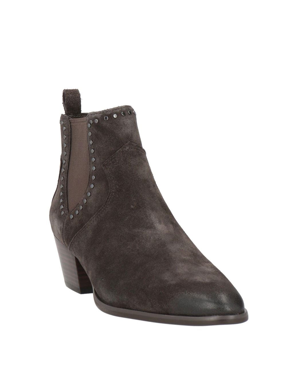 Ash Brown Funk Taupe Ankle Boots Leather