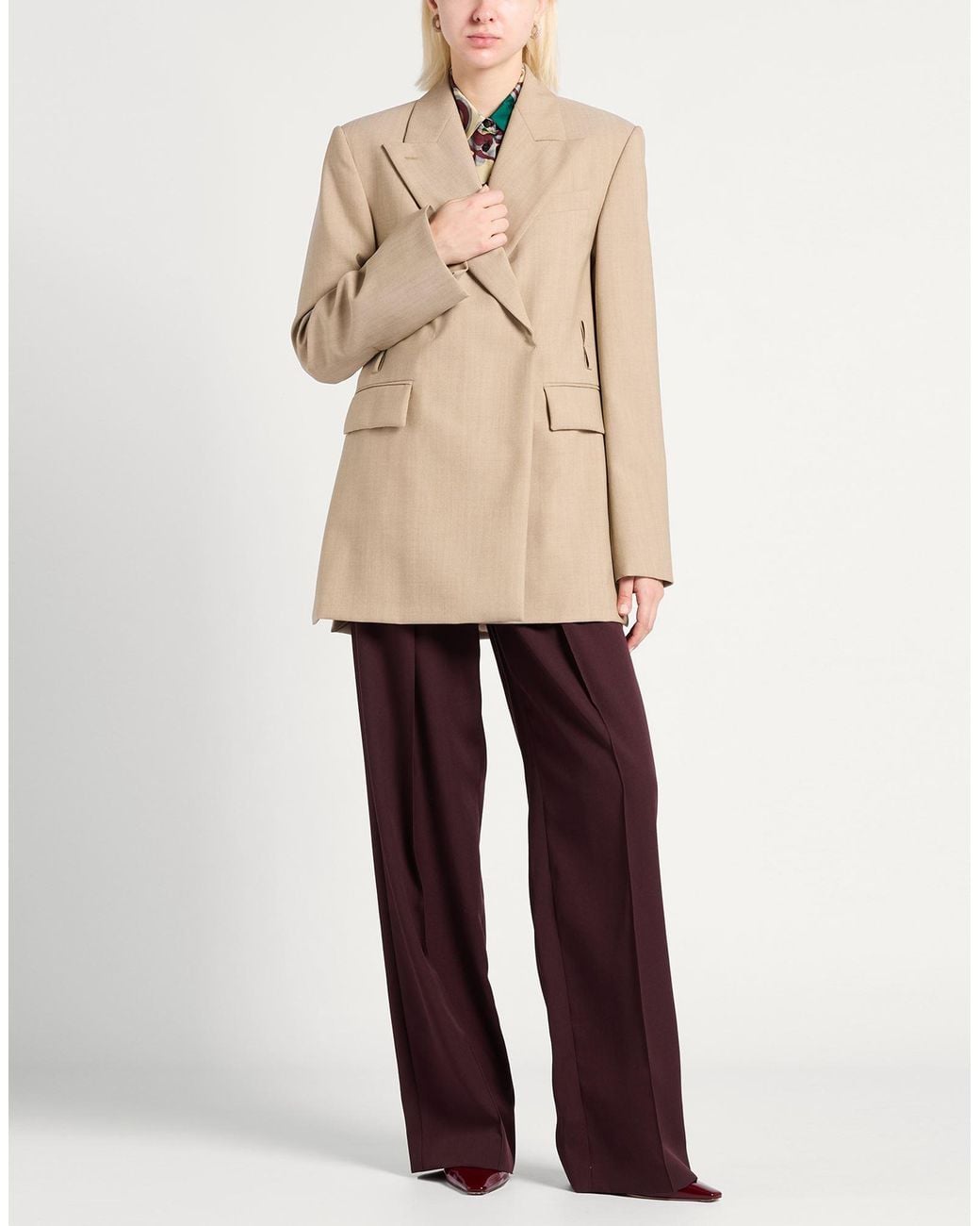 Sportmax Natural Sand Blazer Virgin Wool