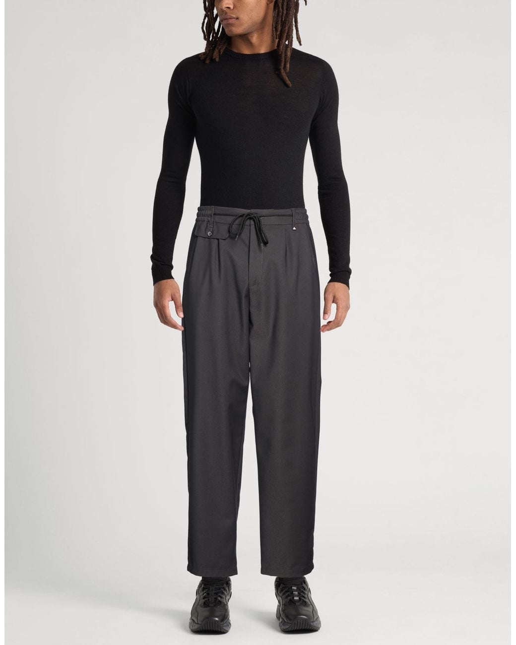 Berna Gray Charcoal Pants Cotton, Polyamide, Elastane for men