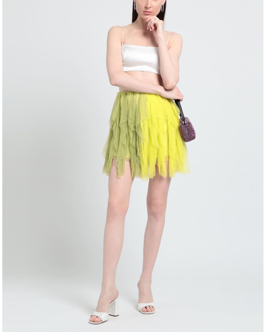 Aniye By Yellow Mini Skirt Polyamide
