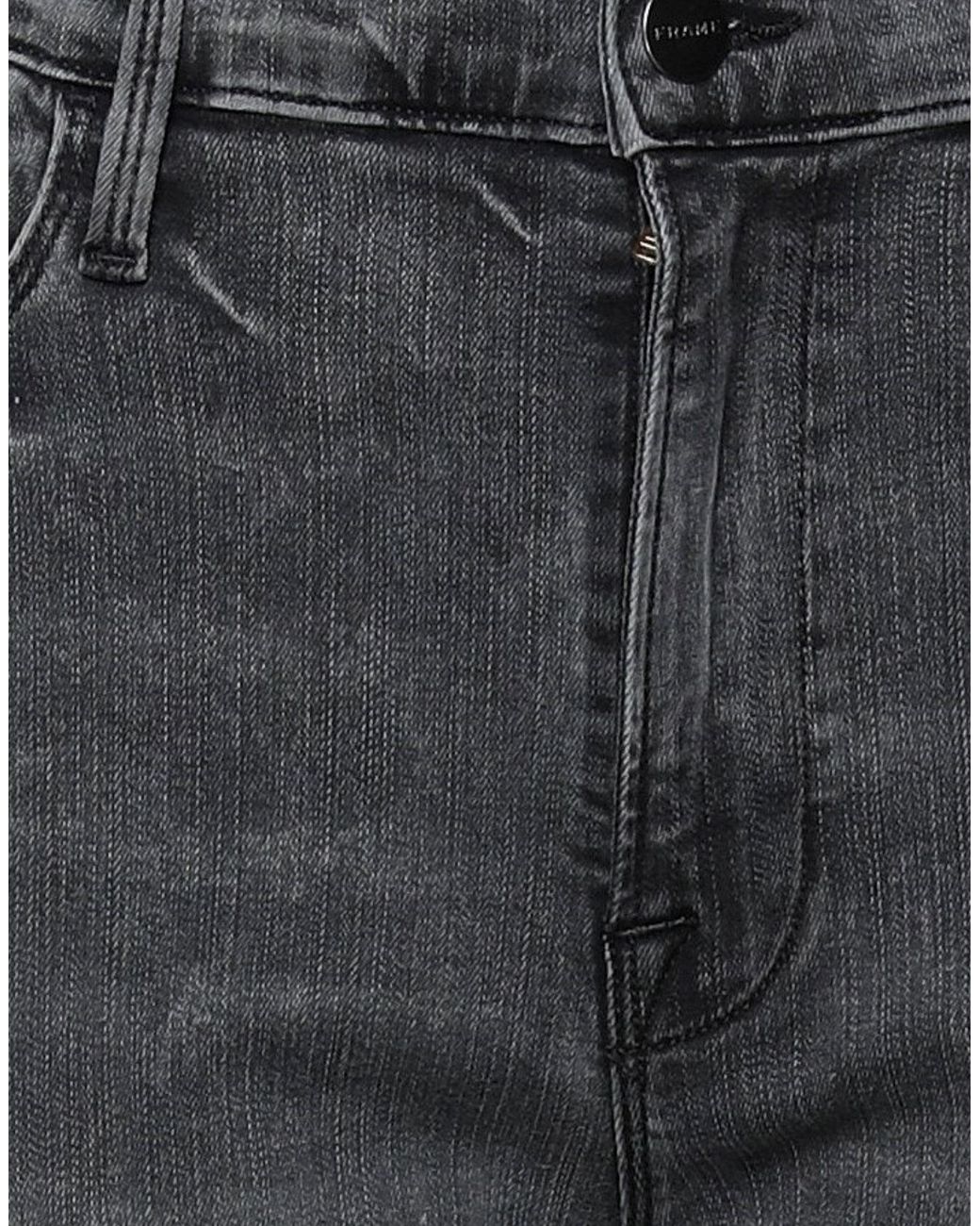 FRAME Denim Trousers in Steel Grey (Gray) | Lyst