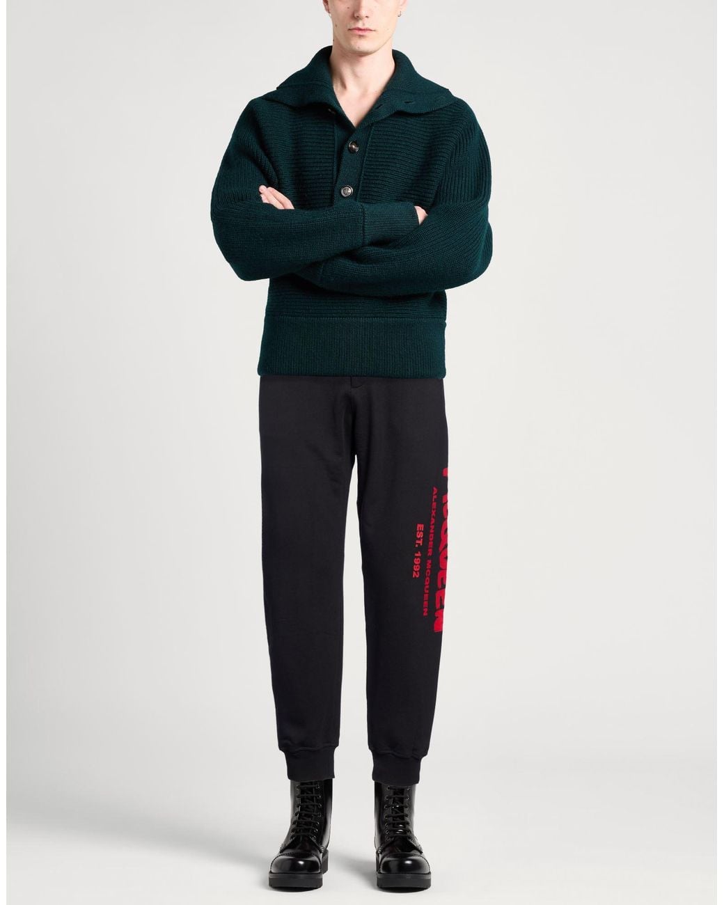 McQueen Blue Pants for men