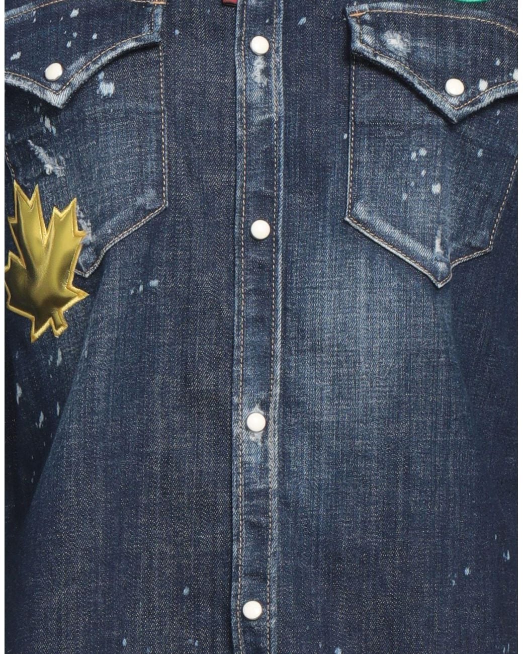 DSquared² Blue Denim Shirt Cotton, Elastane