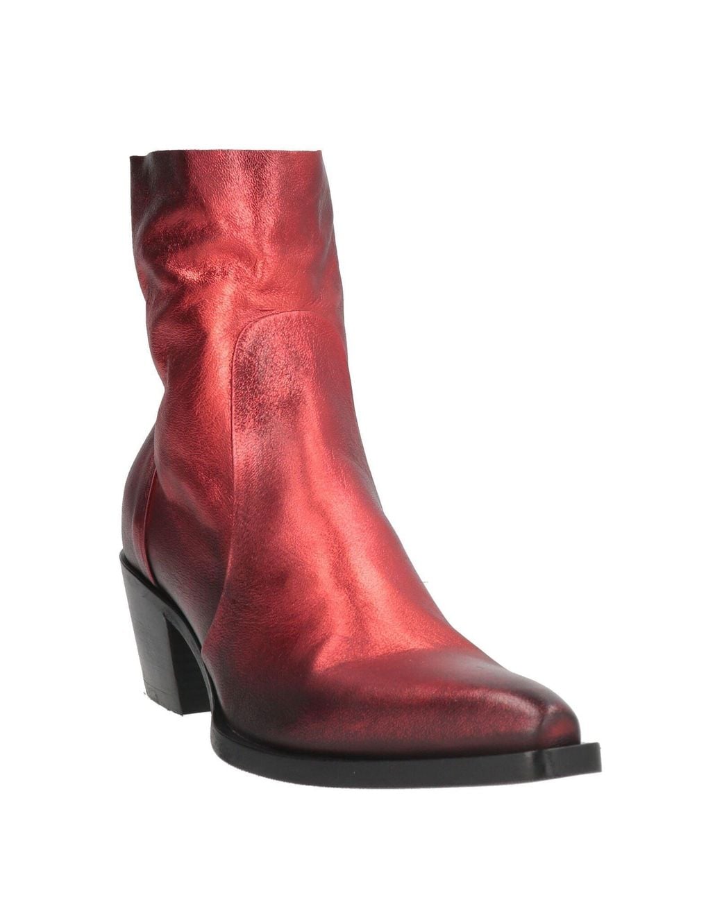 Strategia Red Ankle Boots