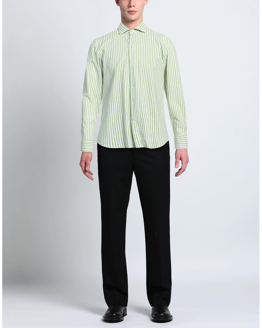 Ghirardelli Green Shirt Polyamide, Elastane for men