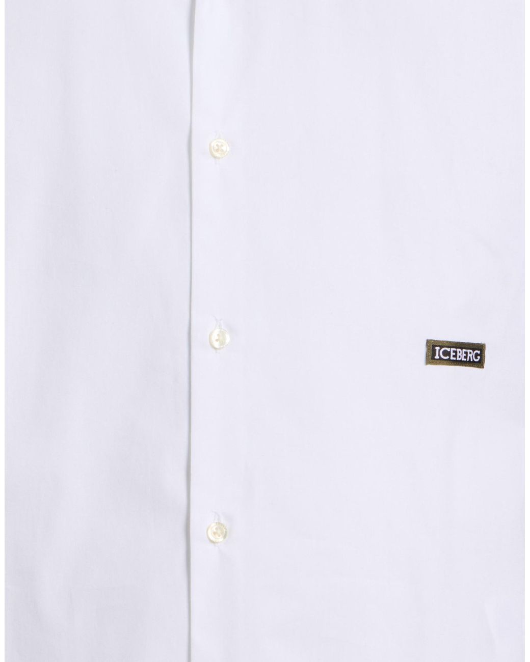 Iceberg White Shirt Cotton, Elastane for men