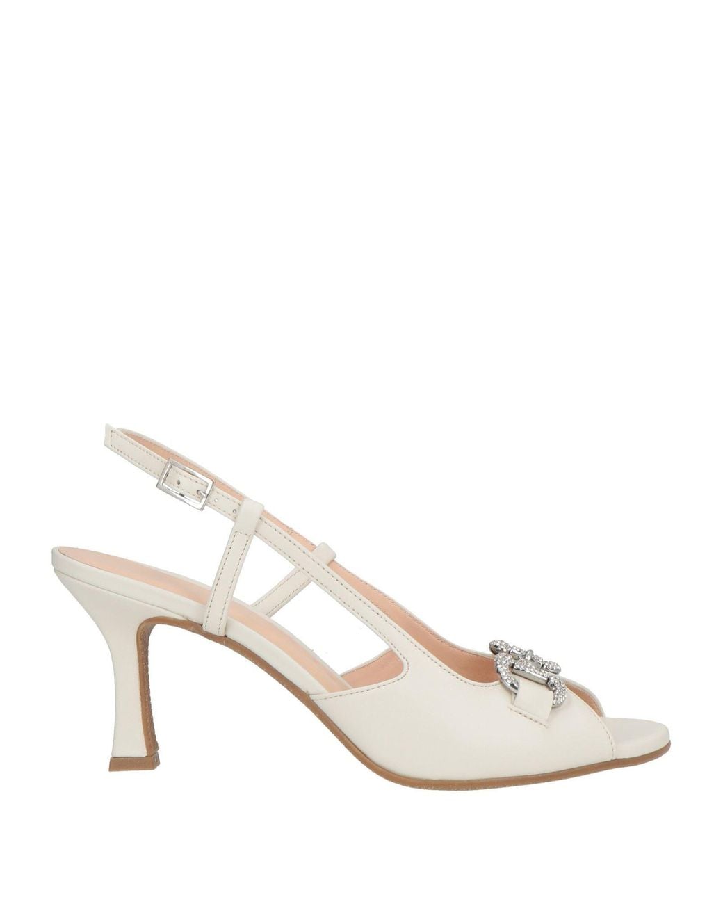 Lorenzo Mari White Cream Sandals Leather