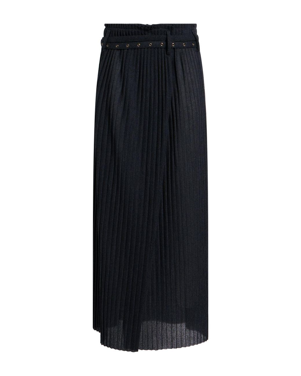 Giorgio Armani Black Charcoal Maxi Skirt Virgin Wool, Polyester