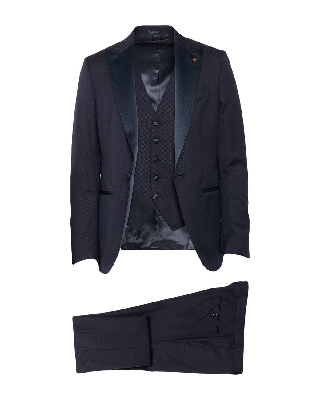 Sartoria Latorre Blue Midnight Suit Virgin Wool for men