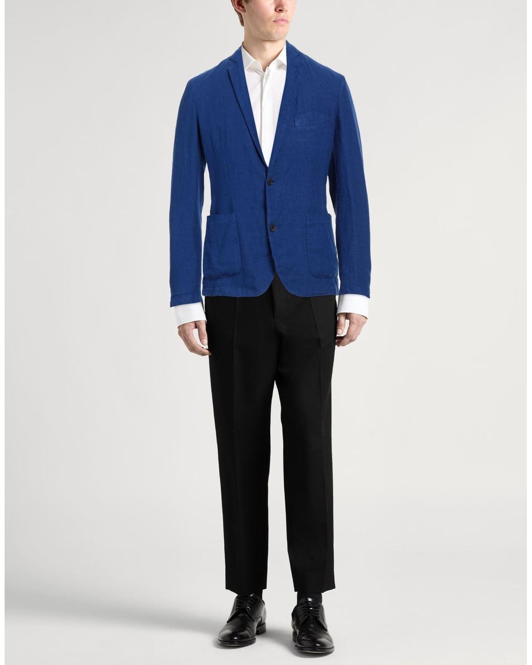120% Lino Blue Blazer for men