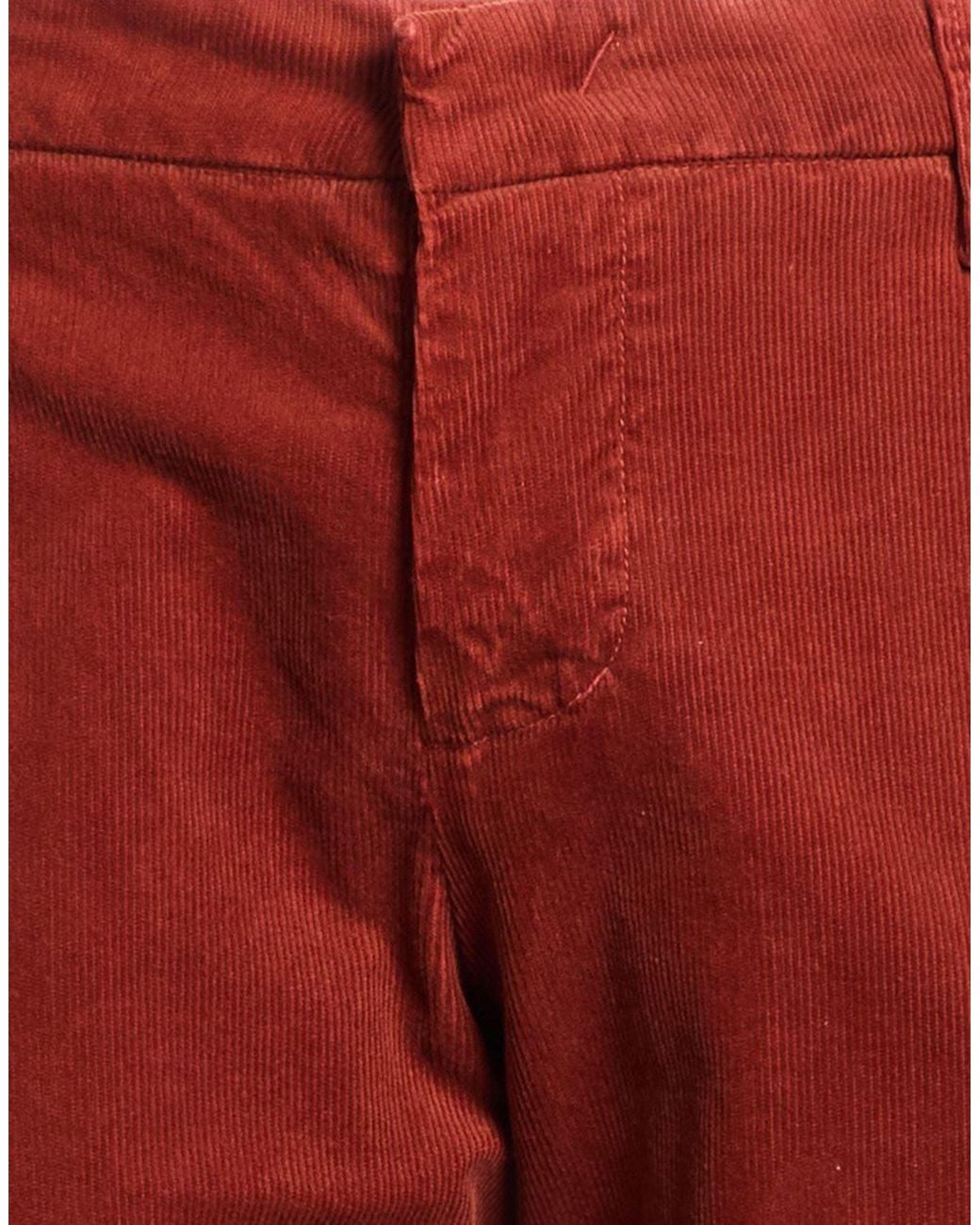 Entre Amis Red Pants Cotton, Elastane for men