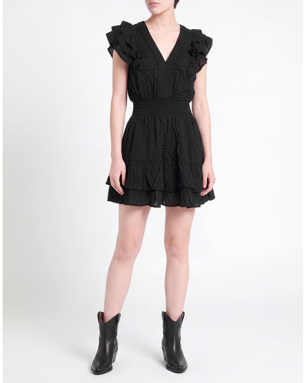 Poupette Black Mini Dress Cotton