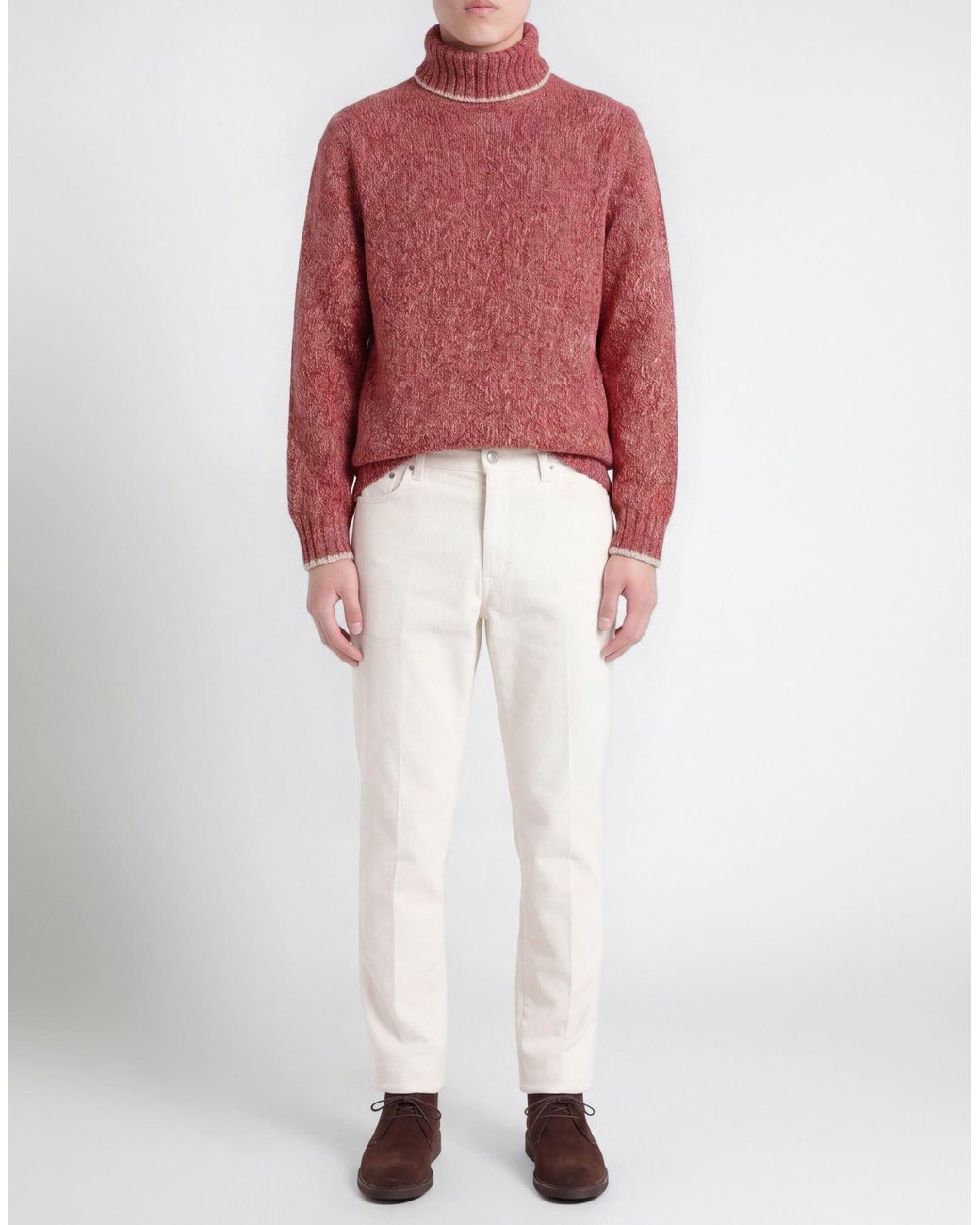 Gran Sasso Red Turtleneck Virgin Wool for men