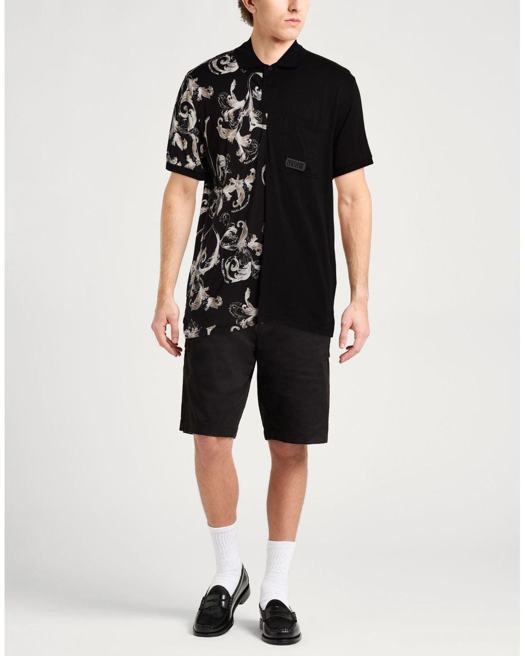 Versace Jeans Couture Black Polo Shirt for men