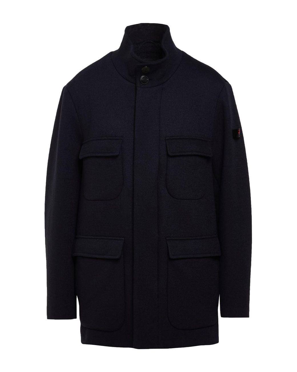 Peuterey Blue Midnight Coat Polyacrylic, Wool, Elastane for men