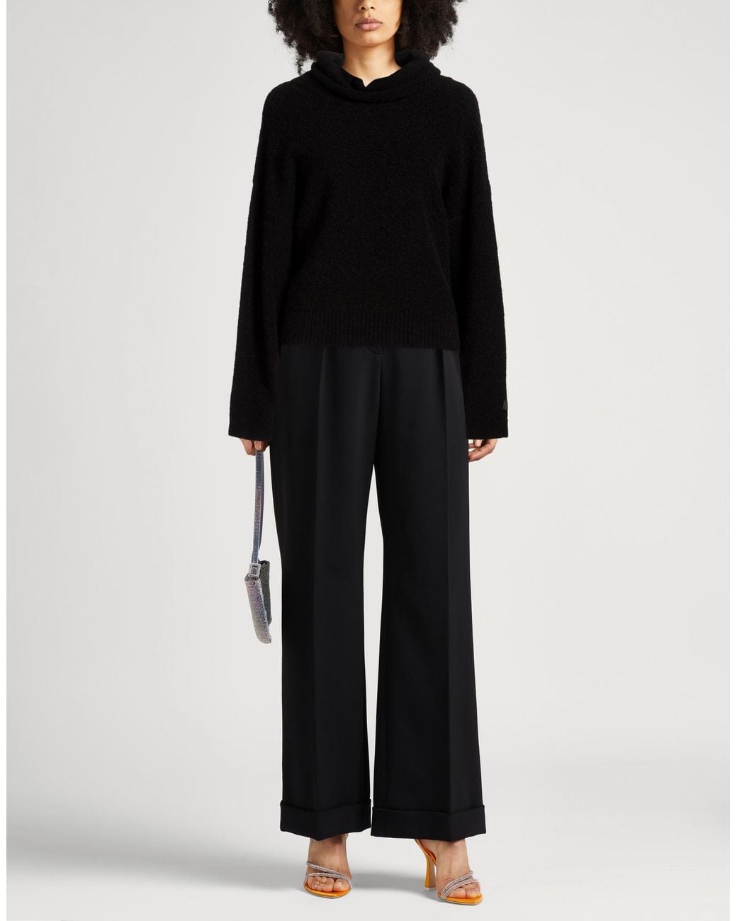 Iceberg Black Turtleneck Virgin Wool, Polyamide