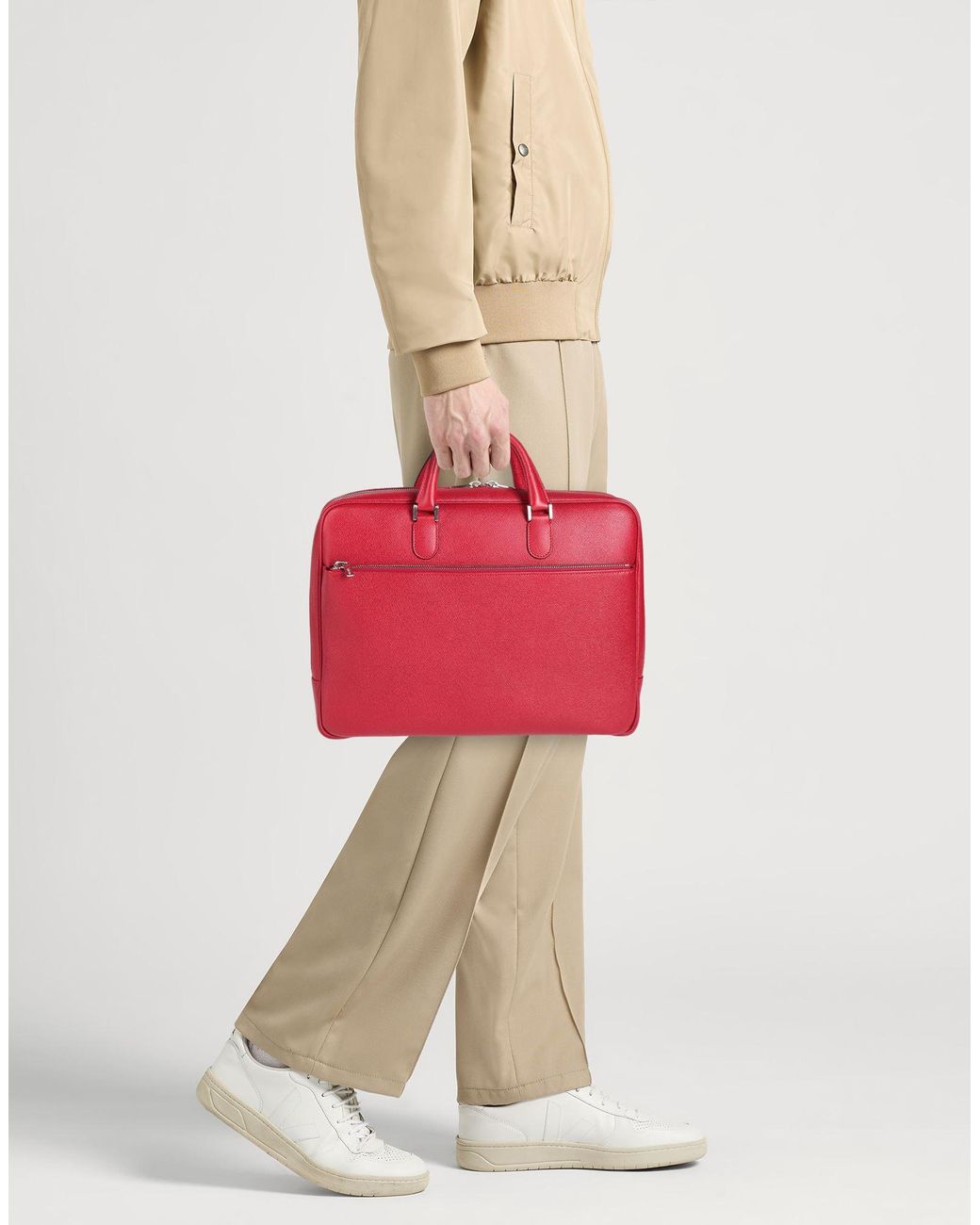 Valextra Red Handbag for men