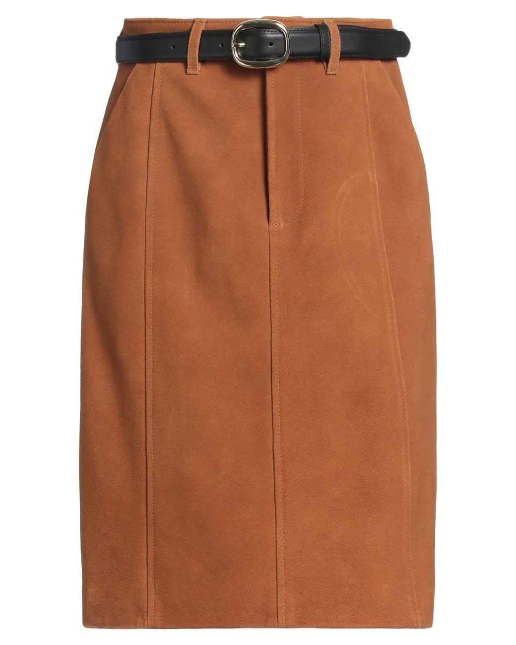 Self-Portrait Brown Midi Skirt