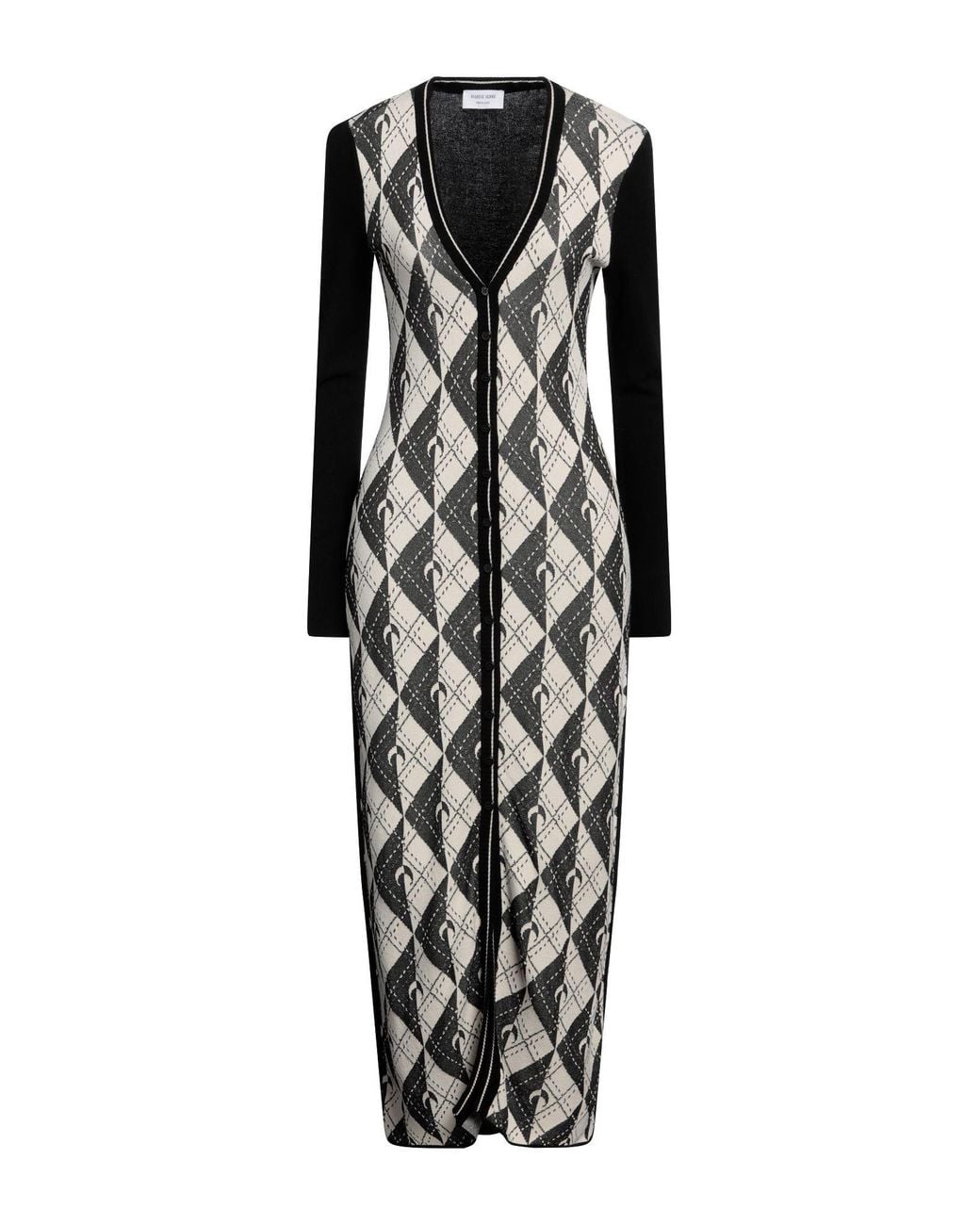 MARINE SERRE Black Midi Dress