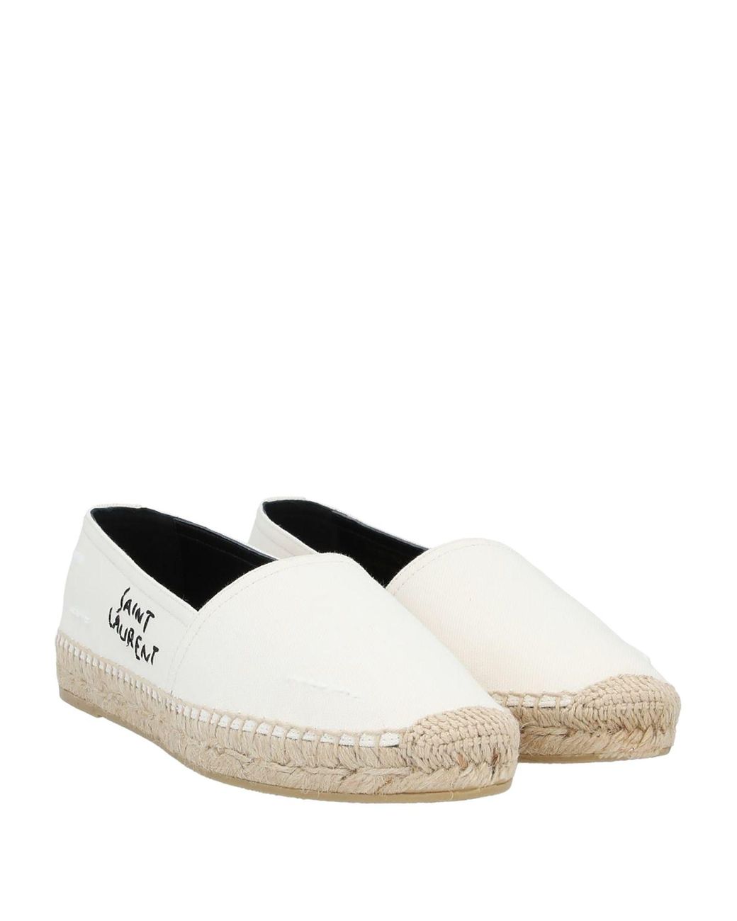 saint laurent embroidered canvas espadrilles