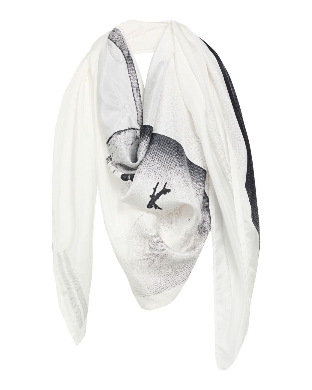 Rick Owens White Scarf for men