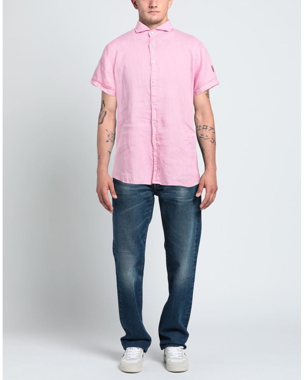 Cooperativa Pescatori Posillipo Pink Shirt for men