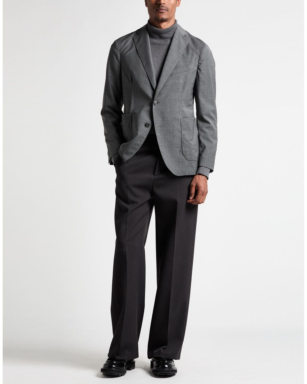 Brooksfield Gray Blazer Polyester, Wool, Elastane for men