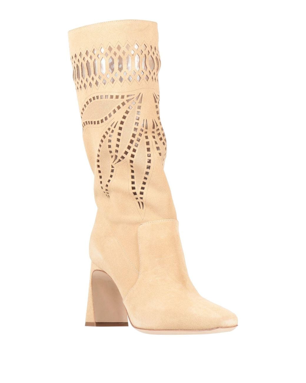 Alberta Ferretti Natural Boot Leather