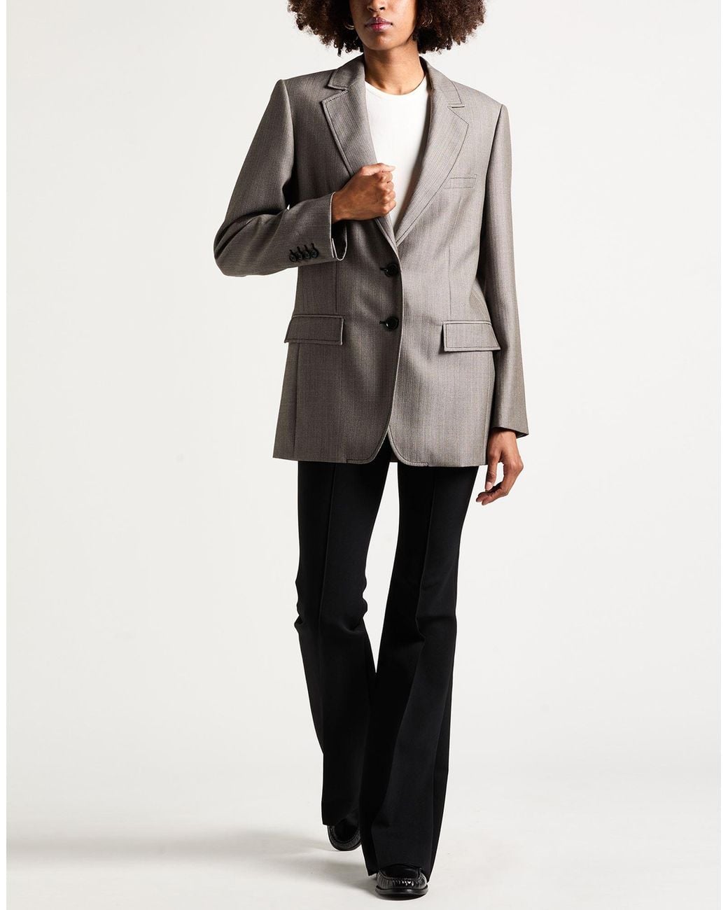 Alberta Ferretti Brown Blazer Polyester, Virgin Wool, Elastane