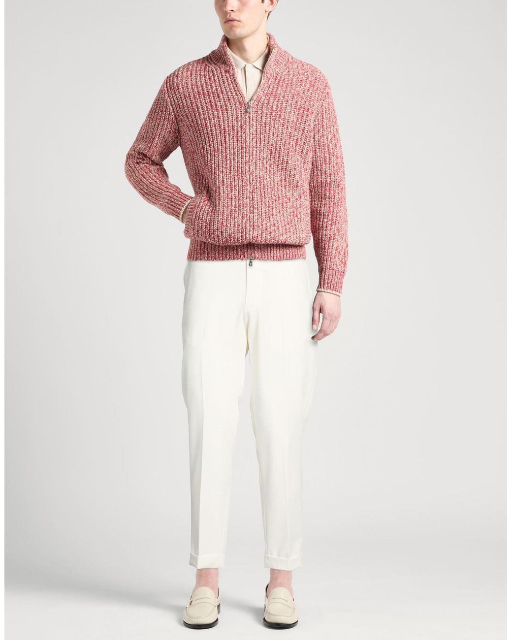 Barbati White Pants Polyester, Viscose, Elastane for men