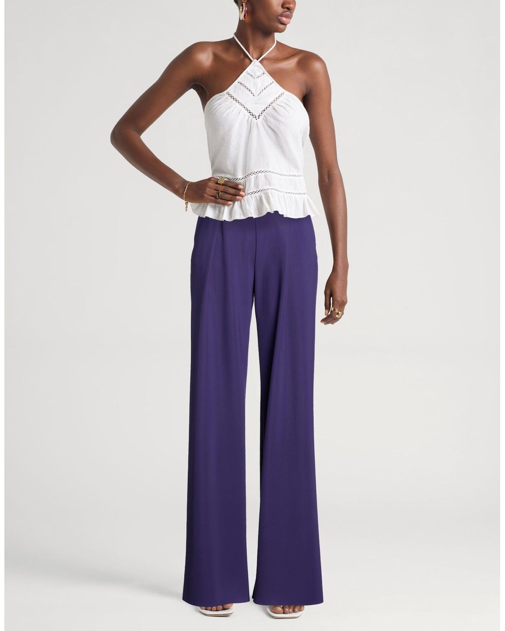 La Petite Robe Di Chiara Boni Blue Pants Polyamide, Elastane