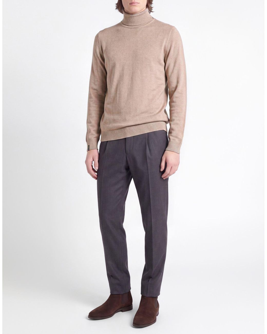 AROVESCIO Pink Turtleneck for men