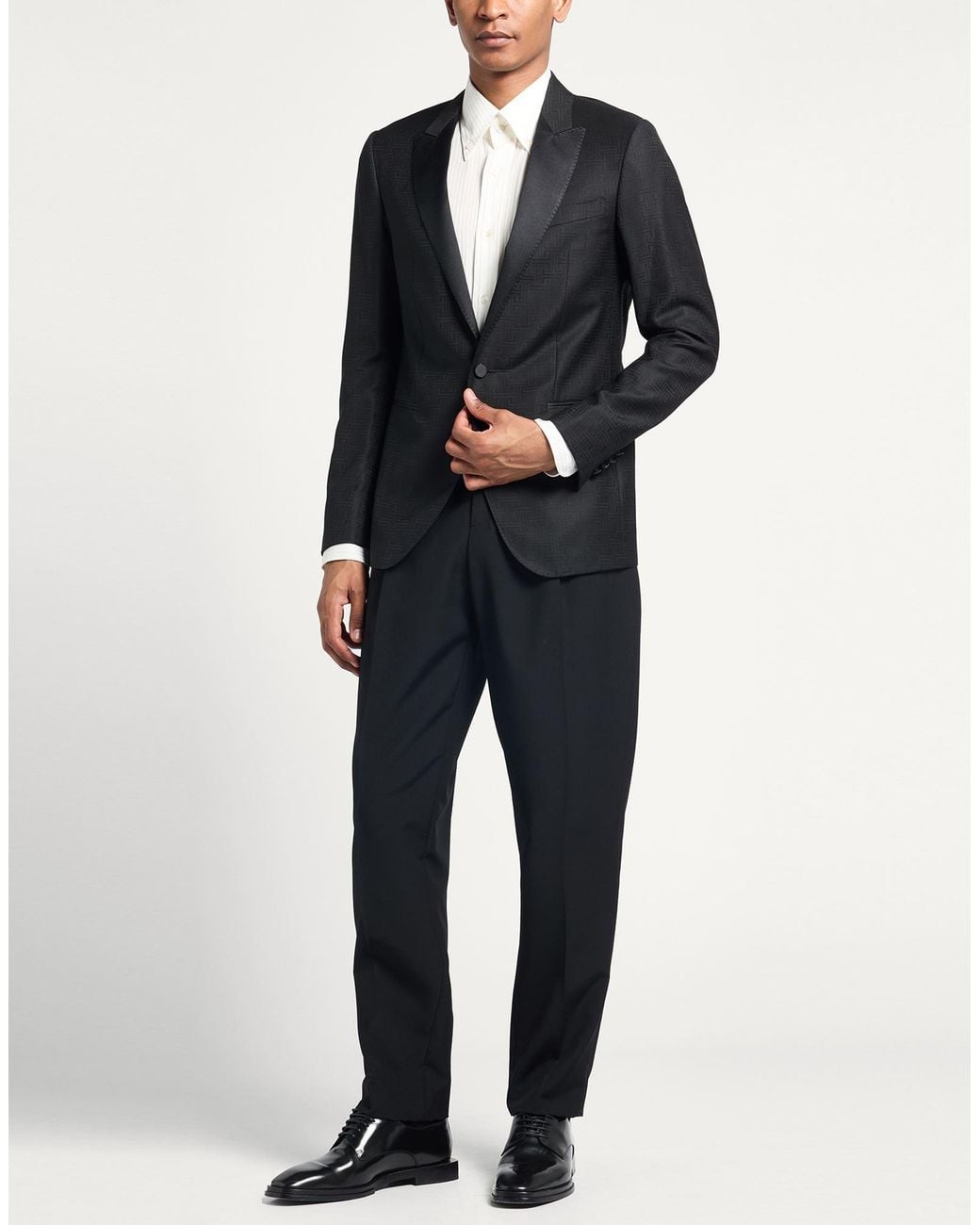 Lanvin Black Blazer Virgin Wool, Viscose, Silk, Polyester for men