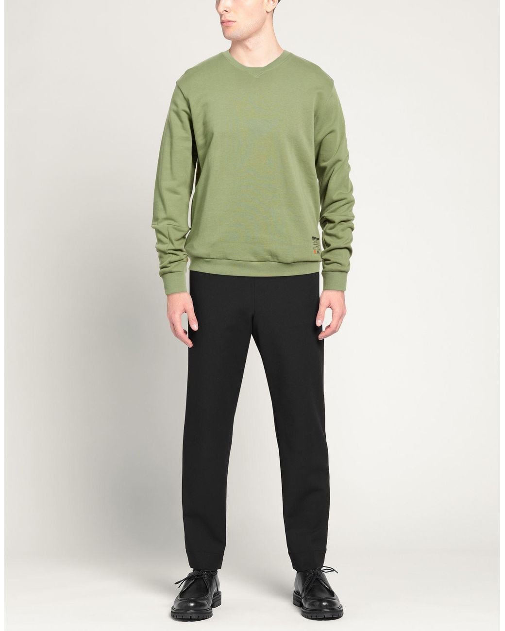 Dekker Green Military Sweatshirt Cotton, Elastane for men