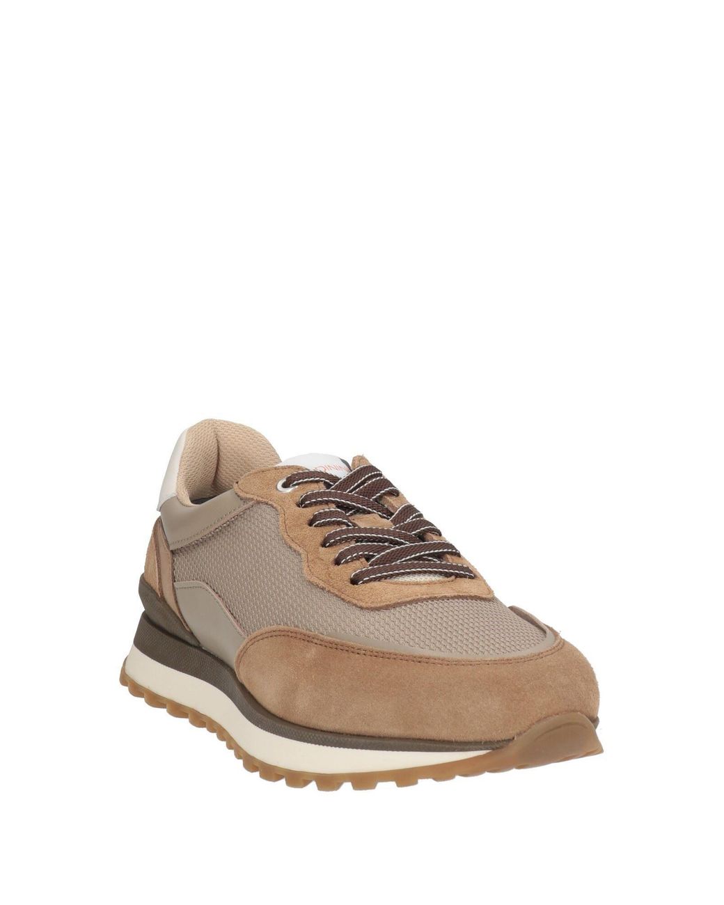 Baldinini Brown Sneakers Leather, Textile Fibers for men