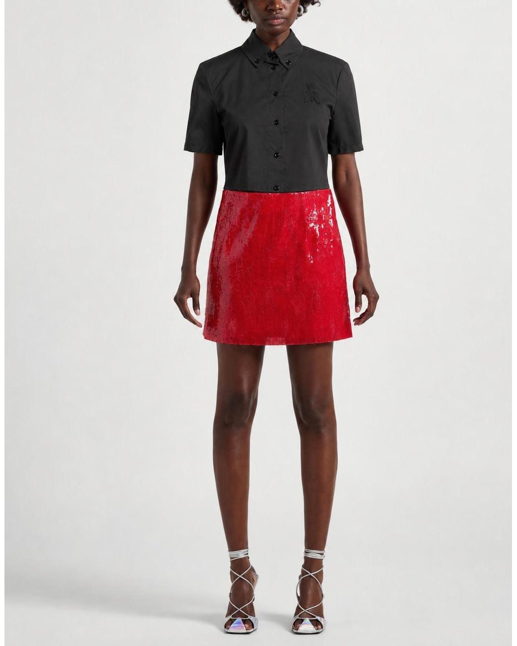 Patrizia Pepe Black Shirt Cotton, Polyamide, Elastane