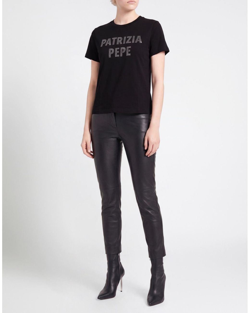 Patrizia Pepe Black T-Shirt Cotton