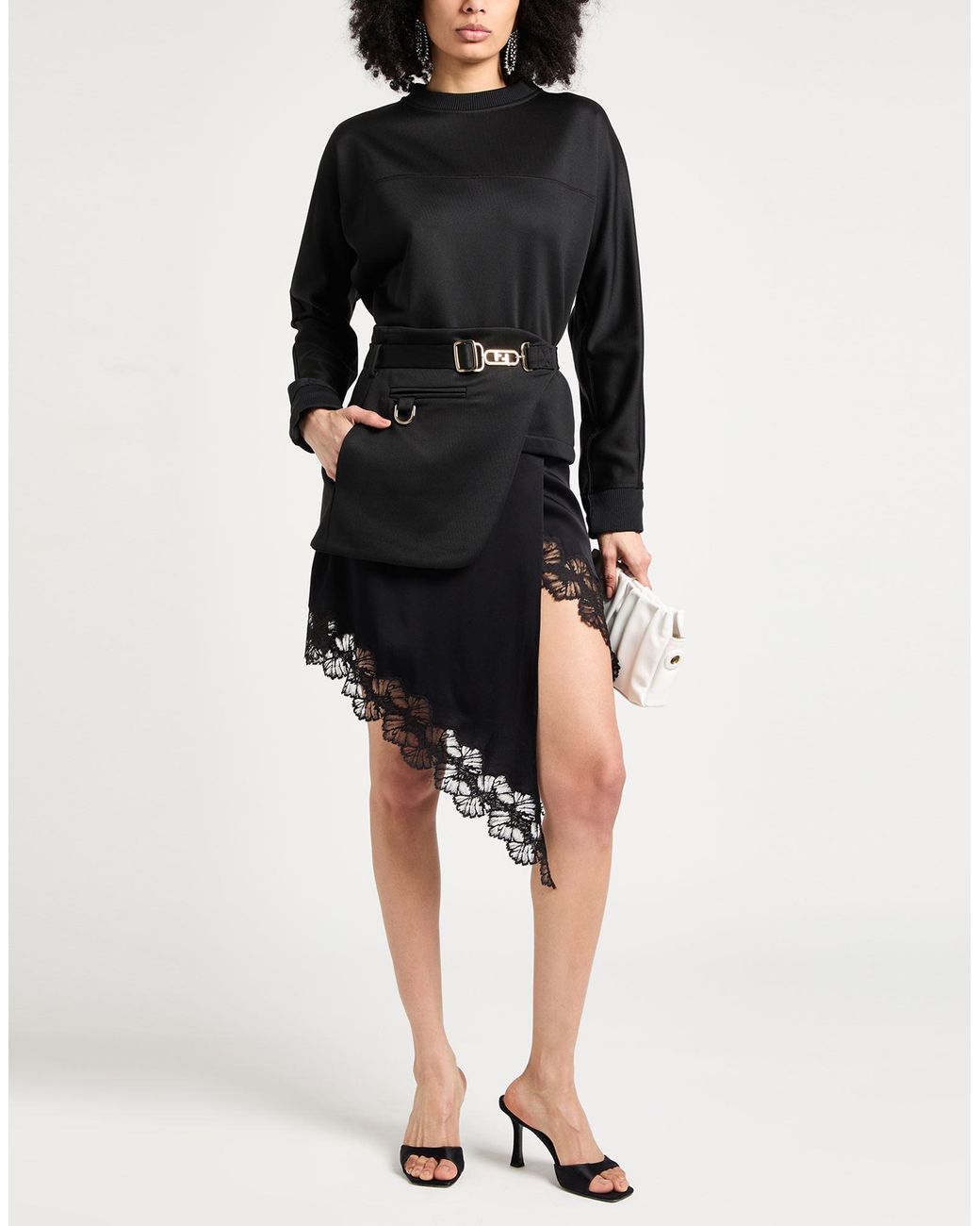 Fendi Black Sweatshirt Acetate, Cotton, Polyester, Polyamide, Elastane
