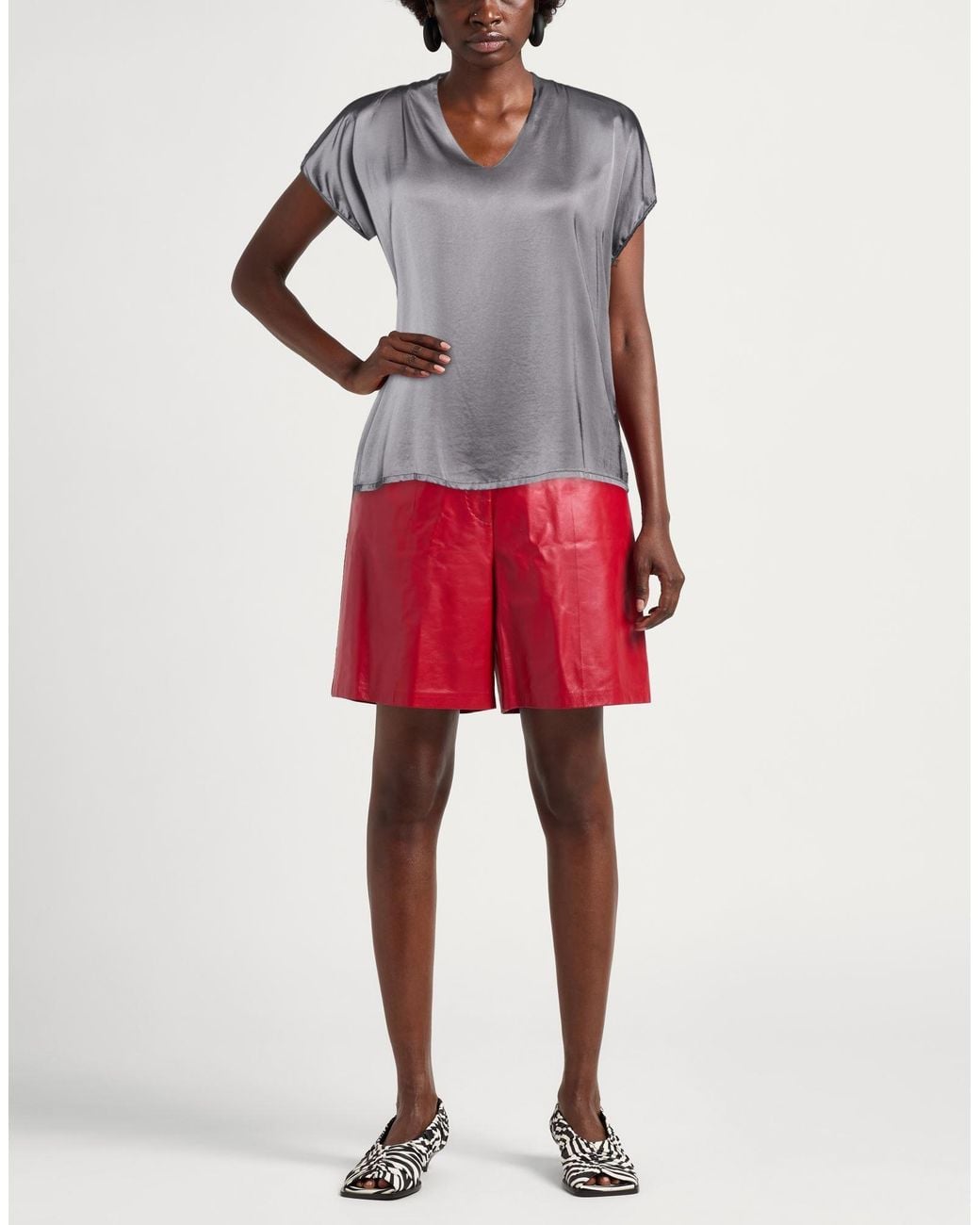 Manila Grace Gray Top Viscose, Elastane