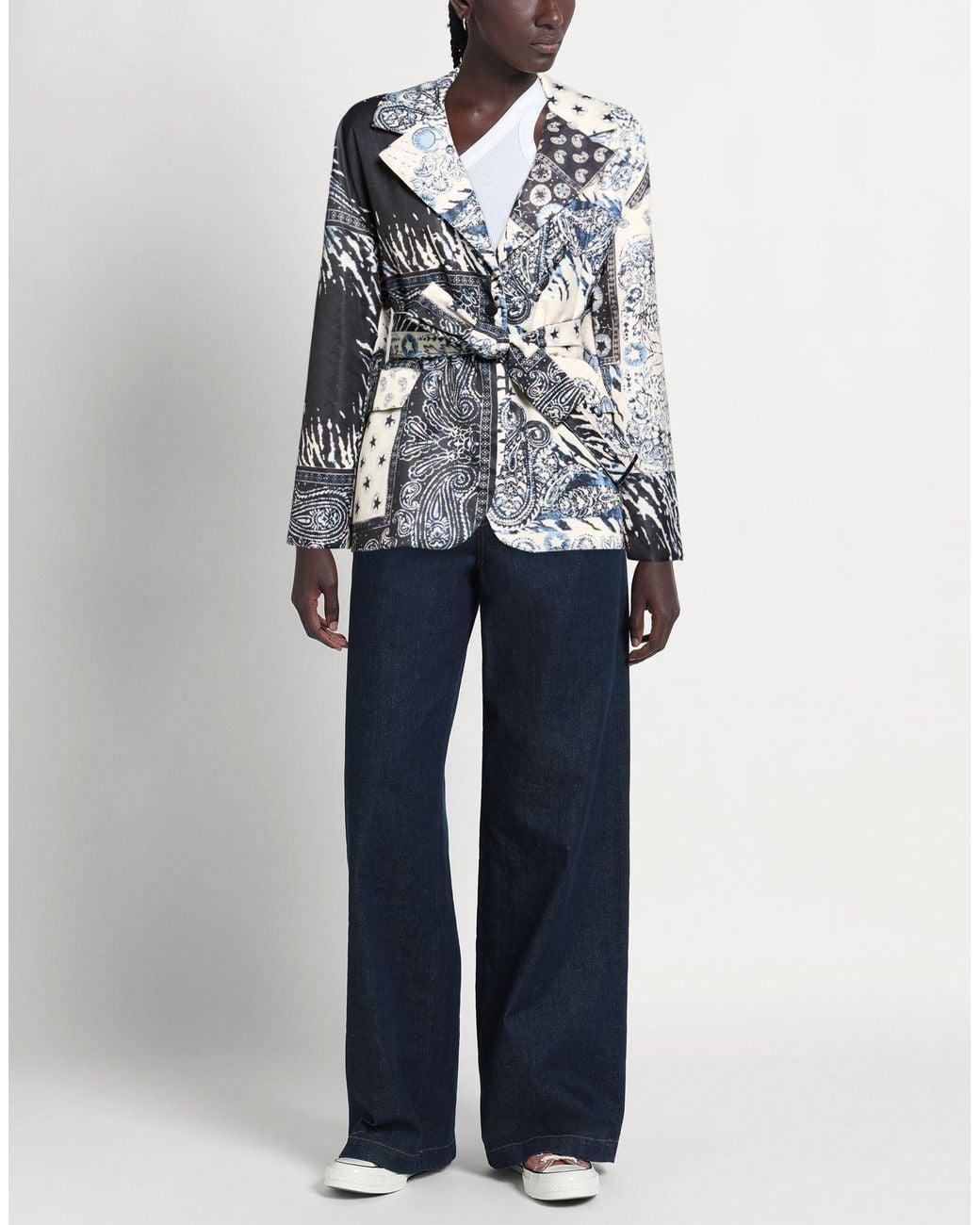 Shirtaporter Gray Ivory Jacket Nylon