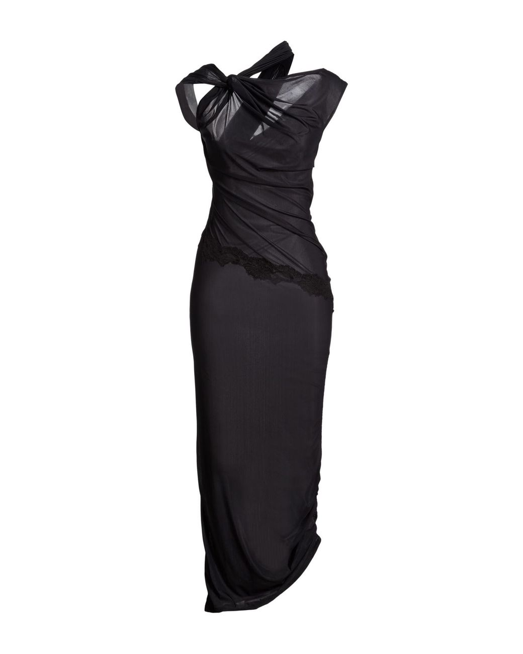 Vaillant Black Midi Dress Polyamide, Lycra
