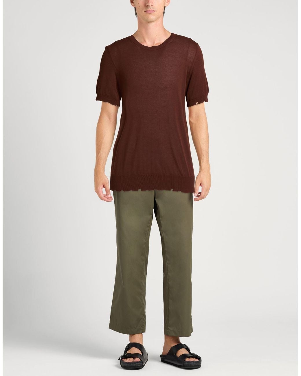 Amaranto Brown Sweater Cotton for men