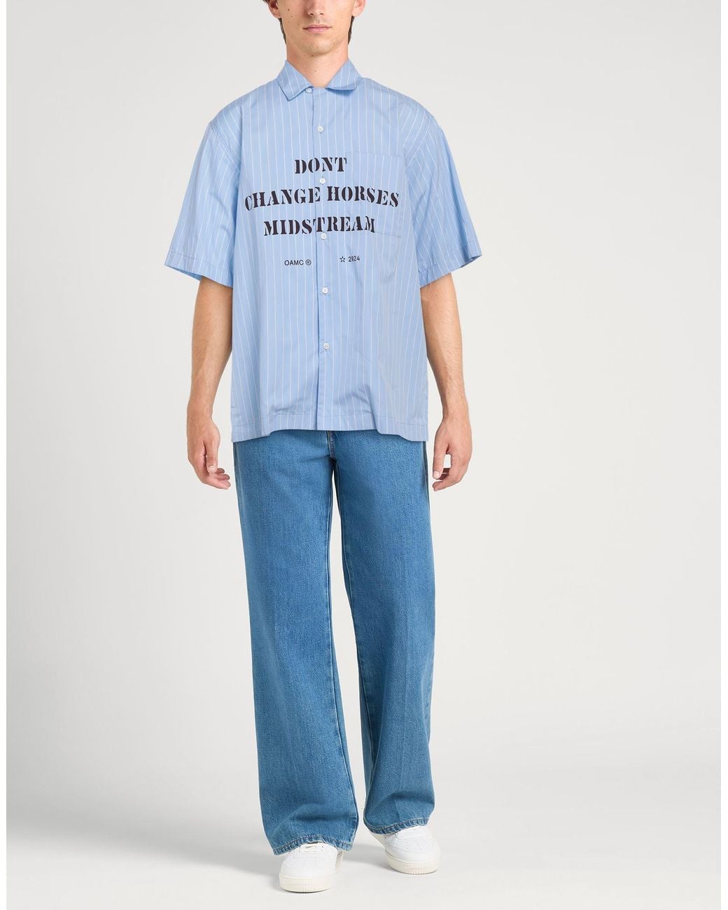 OAMC Blue Shirt Cotton for men