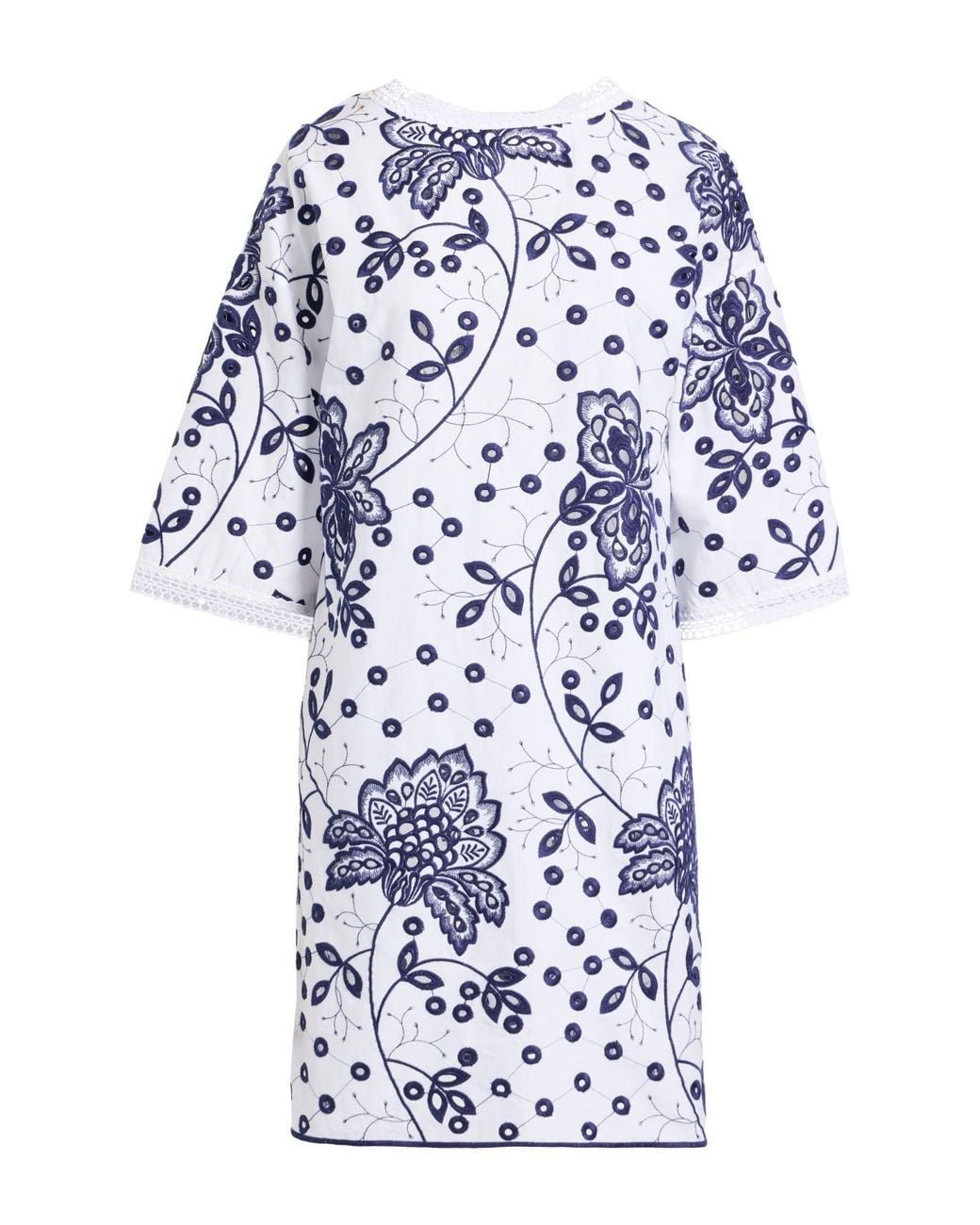 Alpha Studio Blue Mini Dress Cotton, Elastane
