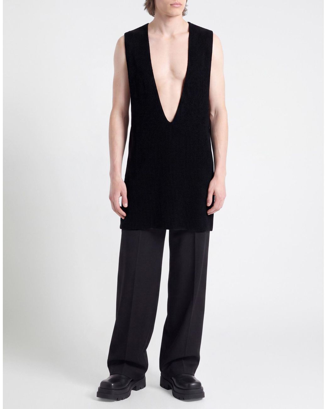 Rick Owens Black Sweater Virgin Wool for men