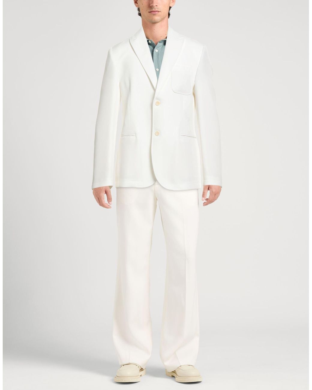 Daniele Alessandrini White Couture Paris Blazer Polyester, Elastane for men