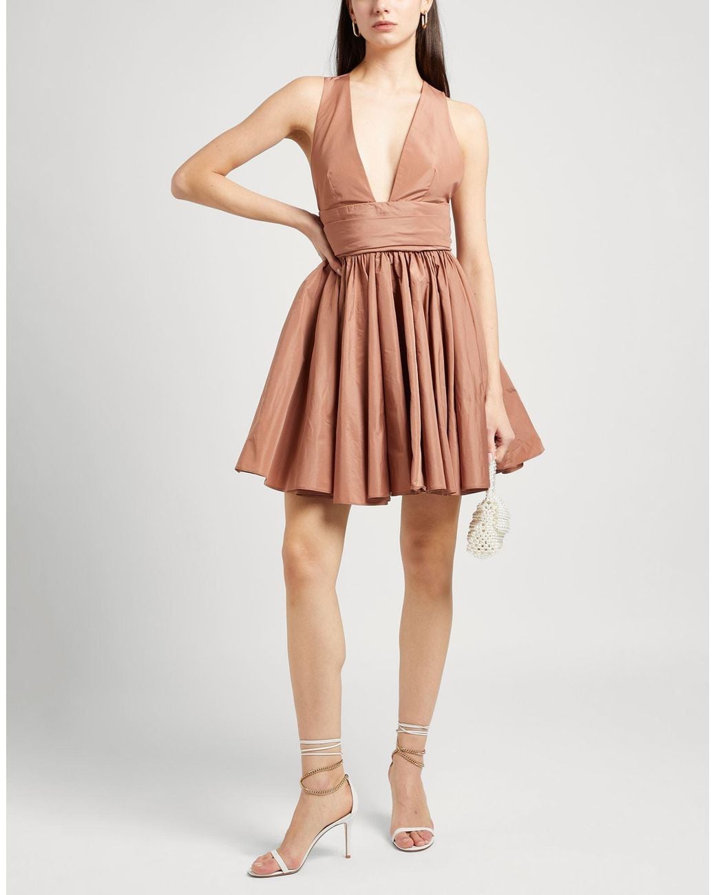 Pinko Pink Brick Mini Dress Polyester