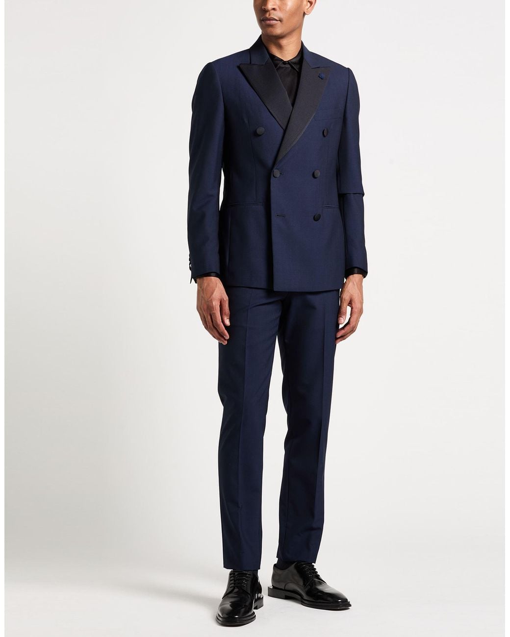 Lardini Blue Suit Wool, Elastane for men