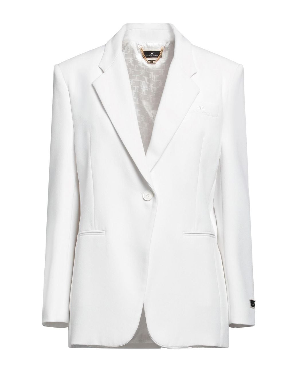 Elisabetta Franchi White Blazer Polyester